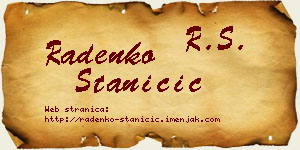 Radenko Staničić vizit kartica